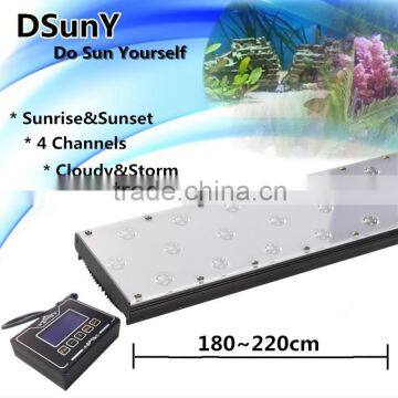 240cm/96inch/240w DSunY freshwater light 6ft programmable led aquarium light with sunset/sunrise