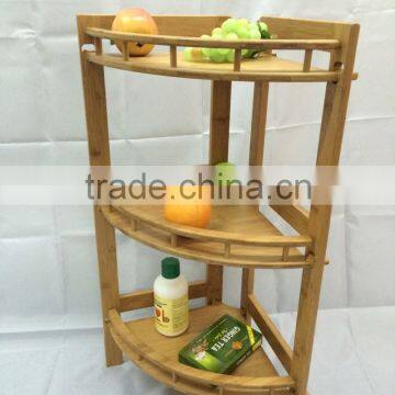 Olive bamboo storage bathroom shampoo rack