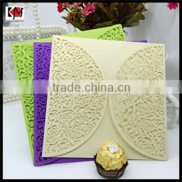 High quality laser cut wedding invitations card wholesale