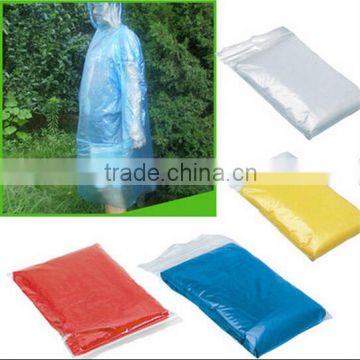 Disposable Plastic Raincoat / Waterproof Hood Poncho / Portable Rain Coat pouch