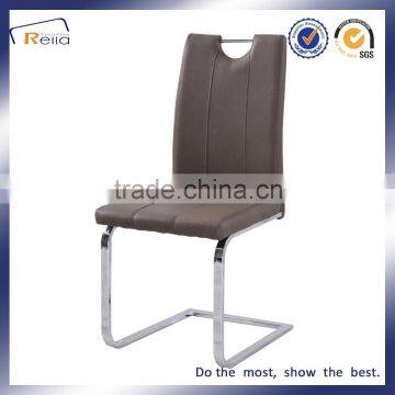 PU Leather Back Chrome Legs Dining Room Furniture,Commercial Dining Chair