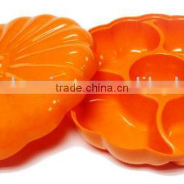 Large Compote Dried Fruit Melamine Plate Pumpkin Candy Plate