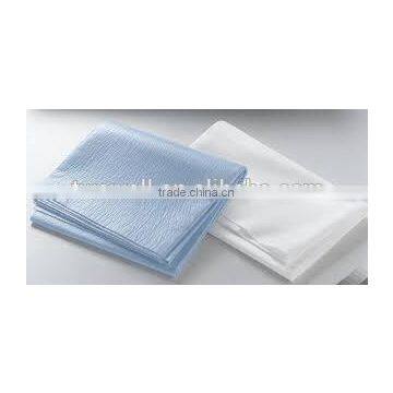 PP nonwoven cheap bed sheet with white and blue color