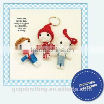 Hand craft yarn wound charms christmas decoration