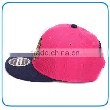 Best Quality Custom Embroidery Lion Hip Hop Adjustable Snapback Flat Brim Kids Caps