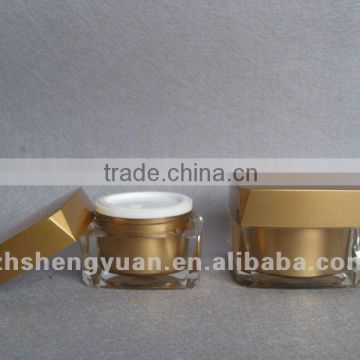 diamond square jar for cosmetic package