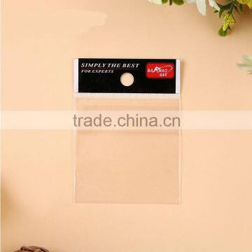 self adhesive bag with card header clear opp packing bag