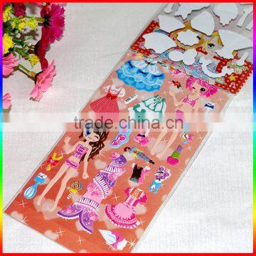 3D Puffy Stickers,dress up ,change Type , Kids Cartoon Stickers photo-2