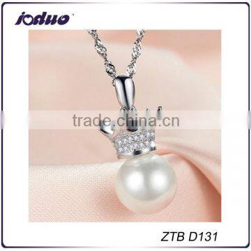 Hot-selling Pearl Design Noble Crown Necklace Pendant