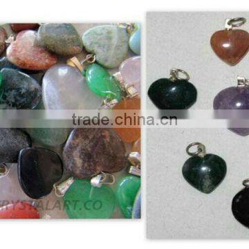 Gemstone Heart Shape Pendants