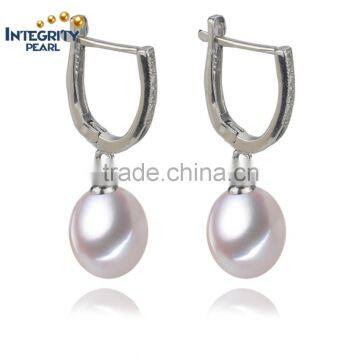 Natural Korean Pearl Earring AAA 8-9mm Drop Beautiful Freshwater Pearl Earring