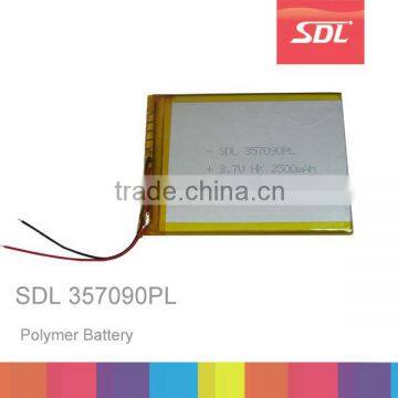 SDL 3.7V 2500mAh Li-polymer 357090PL / Tablet battery