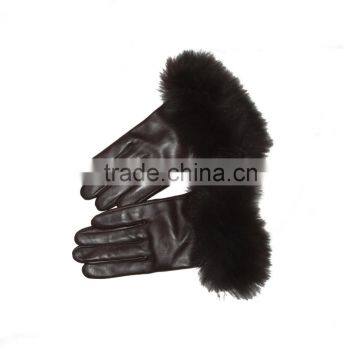 Hot selling real fur gloves China fashion glove for women