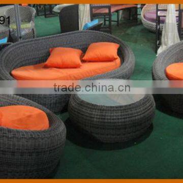 5PCS Round Rattan Sofa Set