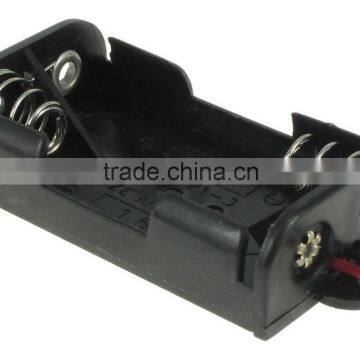 Hot sale BH324A-GR black battery holder with leads, size 2 AA