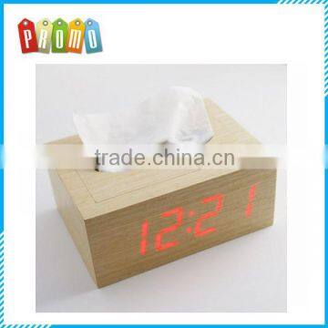 Multi-function Wooden LED Desk Clock