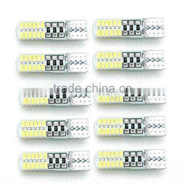 T10 24 smd CANBUS ERROR FREE silica gel car marker light waterproof wedge light reading dome Auto parking bulbs