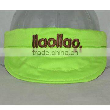 Guangzhou hat factory professional custom / 100% cotton/green/sun visor