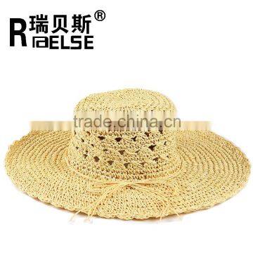 sombrero wholesale ladies summer hat ribbon beach paper straw hat