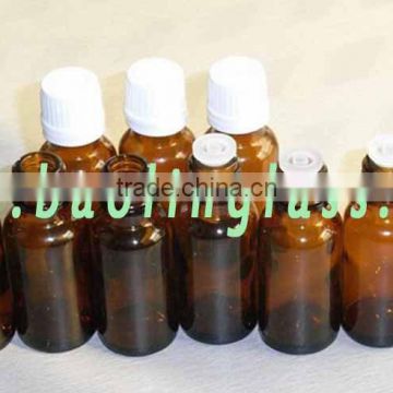 Amber glass medicine bottles