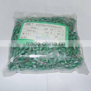 220UF/16V 6*7 Green Metallized Polyester Film Capacitor photo-4
