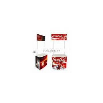 HN-PP Plastic Promotion TablePlastic Promotion Table/Desk With Top Banner,Display Stand