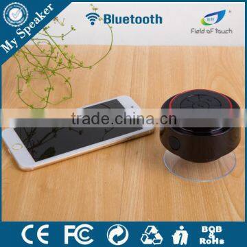F012 black/red color floating speaker in the water with IPX7 grade