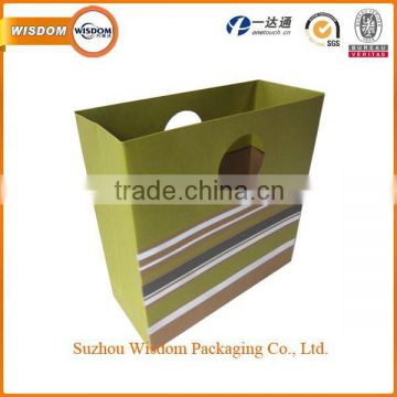 retail kraft paper gift bag with die cut handle