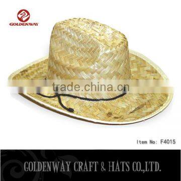 supplier 100% Natural straw cowboy hat for wholesales