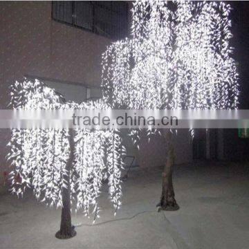 Decorative tree with weeping willow leaves garden light, led willow tree Lighting For Garden