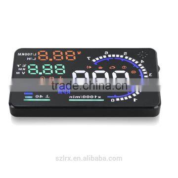 5" Large Screen Auto Car HUD Head Up Display KM/h & MPH Overspeed Warning Windshield Project Alarm System OBD2 OBD 2 Interface photo-3