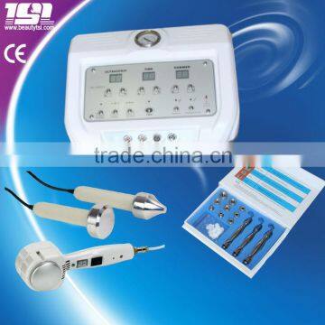 Home microdermabrasion with cold hot hammer ultrasound microcurrent