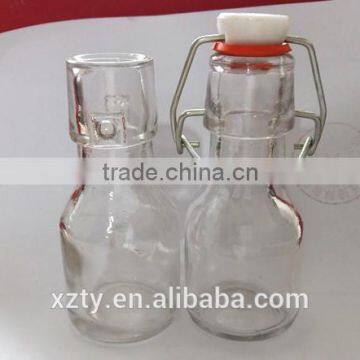 50ml mini clear glass bottle cooking oil/water with flip top