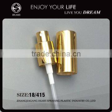 18mm golden perfume screw spray pump with cap