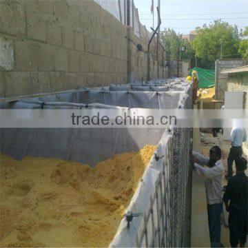 spring hinged corners and non-woven geotextile Cloth gabion Mesh