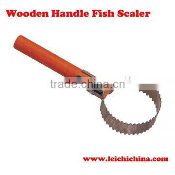 wooden handle stainless steel fish scaler