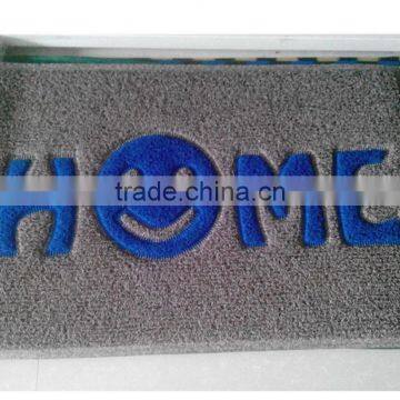 2016 HOT !!! home designs pvc coil material washable pvc floor carepet door mat