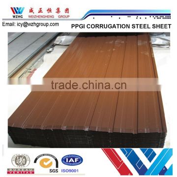 750/828/840 Popular prepainted galvanized corrugated roofing tile, wall sheet