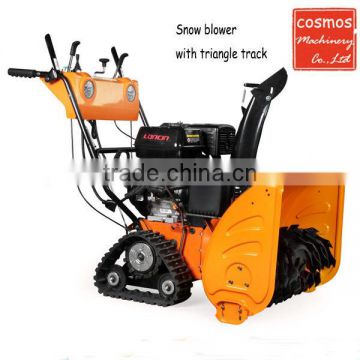 Triangular crawler snow blower/portable snow blower