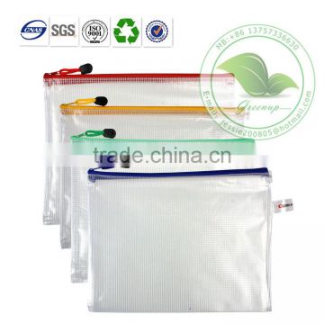 Custom PVC Document Zipper File Bag for Sale