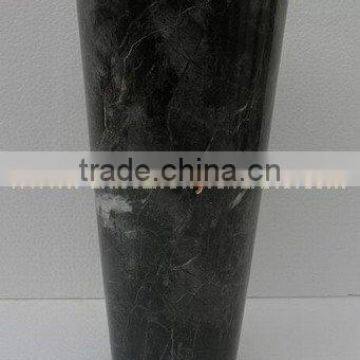 NATURAL JET BLACK MARBLE FLOWER VASES photo-4