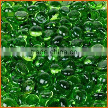 Decorated clear flat glass gems