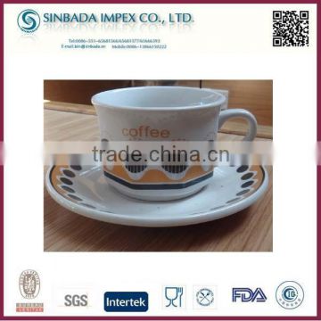 fashion coffee ceramic cup with saucer