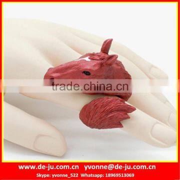 Red Hair Horse Girls Finger Rings