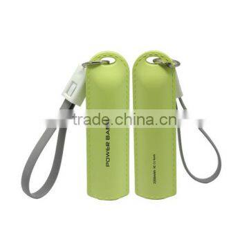 Original Design Leather Effect Keychain 2600mah Customized Power Bank photo-3