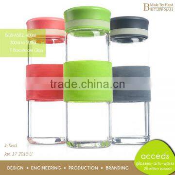Wholesale OEM/ODM Borosilicate BPA Free Glass Bottle Silicone Sleeve photo-6