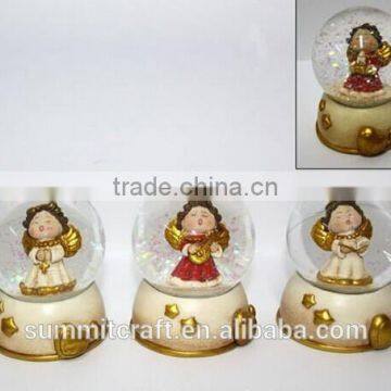 Custom mini cartoon angel baby resin angel snow ball