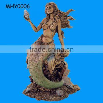 Newest sexy mermaid resin satue Nautical Decoration