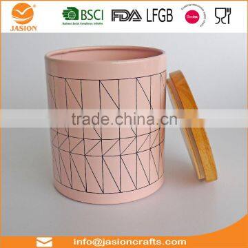 BRR0214 Customized Design Powder Coating Canister Sets With Wooden Lid photo-5