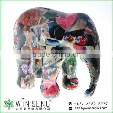large lovely promotion gifts painting ceramic elephant saving bank